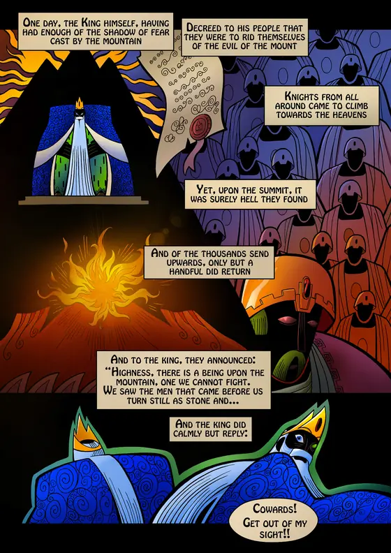 Superhero comic page with bold, saturated colors