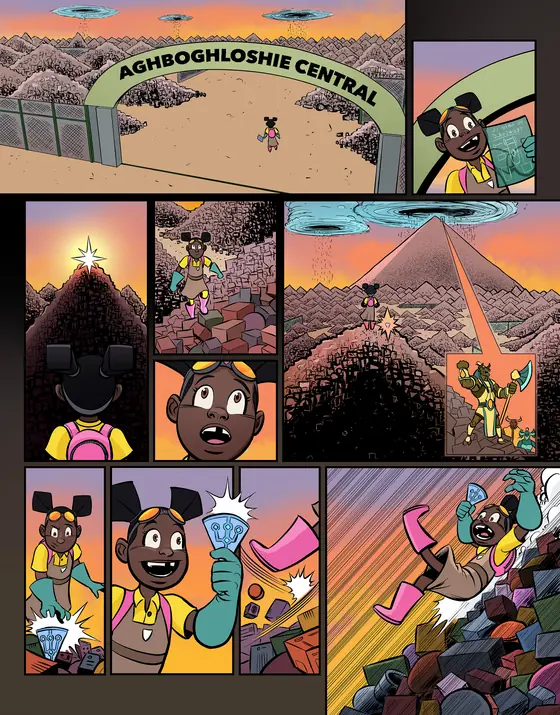 Full-color comic page colored by Quash Comics